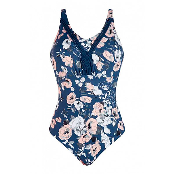 Купальник Amoena Venice HB 71241 серо-голубой/розовый.