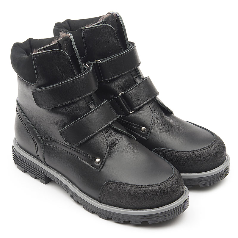 Ботинки Тапибу зимние с мехом для мальчиков FT-23013.18-FL01O.01 черные