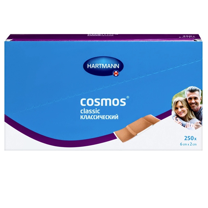 Пластырь Cosmos Classic нестирильный 6х2см 250 шт.