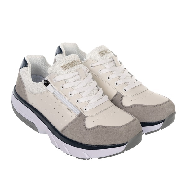 Кроссовки ортопедические Heel Comfort мужские HC-23074 белый/серый.