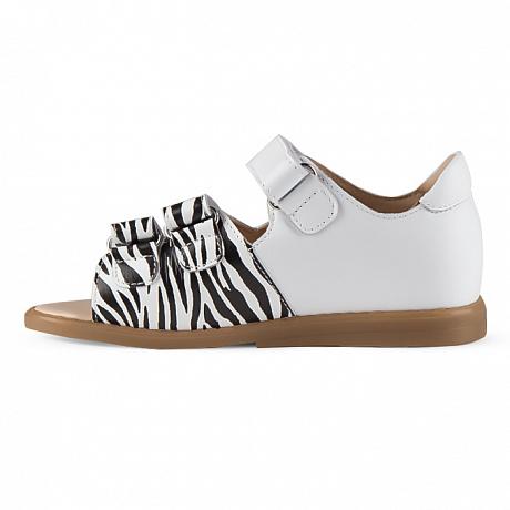 Сандали ортопедические Твики для девочек TW-135-27 белый/принт зебра. Изображение 4 из 5
