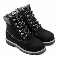 Ботинки Тапибу зимние с шерстью для мальчиков FT-23014.18-WL12O.01 черные.