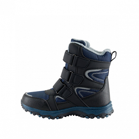 Полусапожки ортопедические Ортобум с шерстью для мальчиков 67055-01 черный/сапфировый. Изображение 3 из 4
